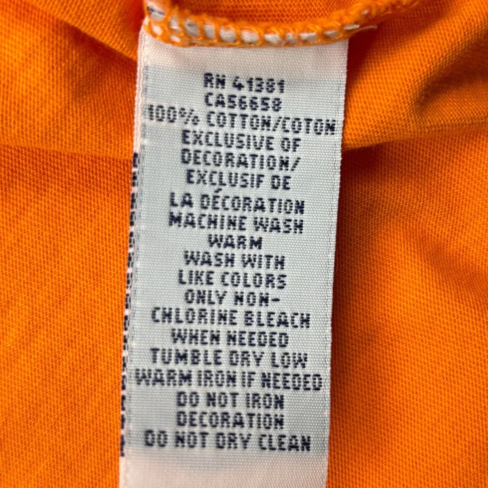 Polo Ralph Lauren Mens Orange Long Sleeve T-Shirt Cotton Pony Logo Small S/P